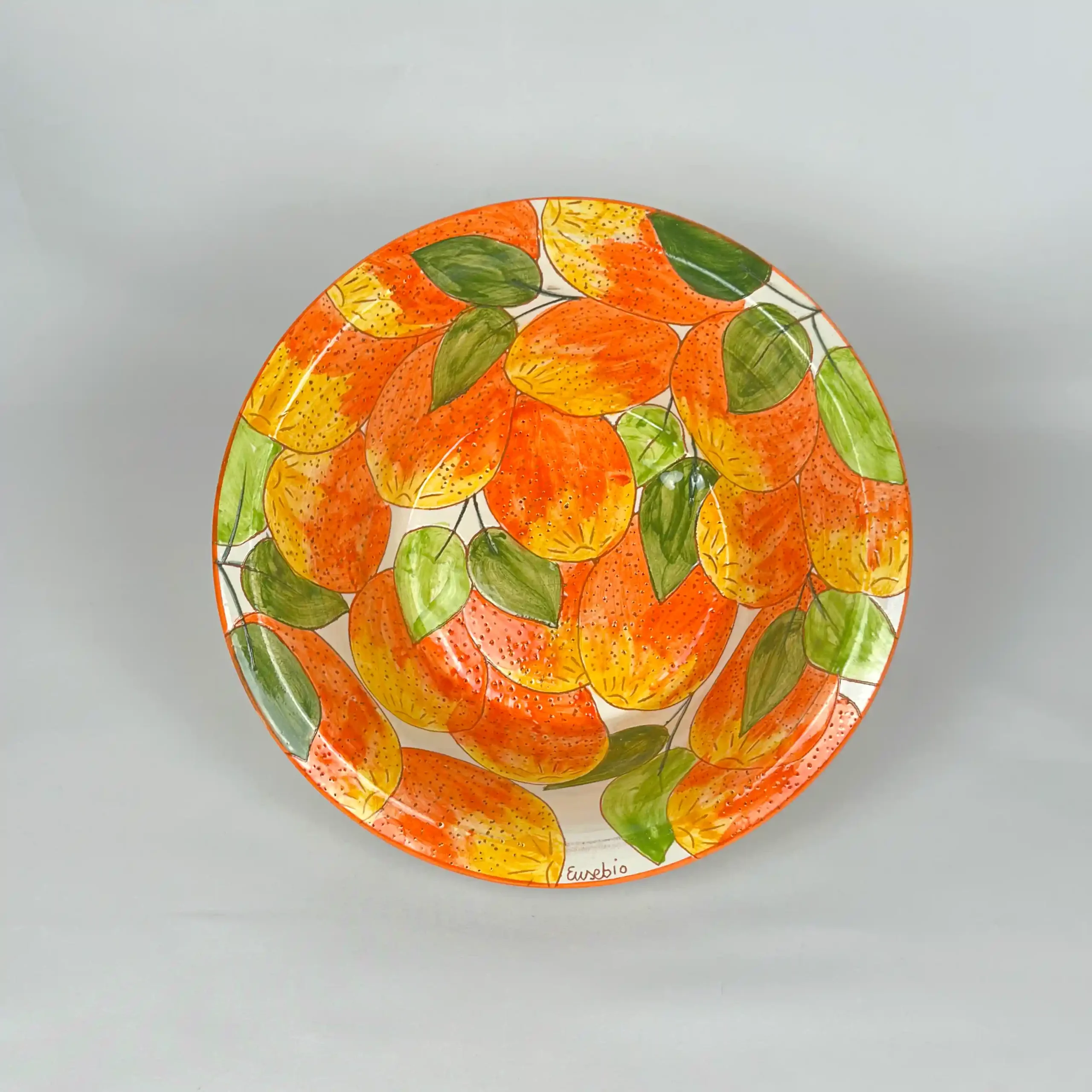 Lebrillo de la serie Naranjas, pintada a mano