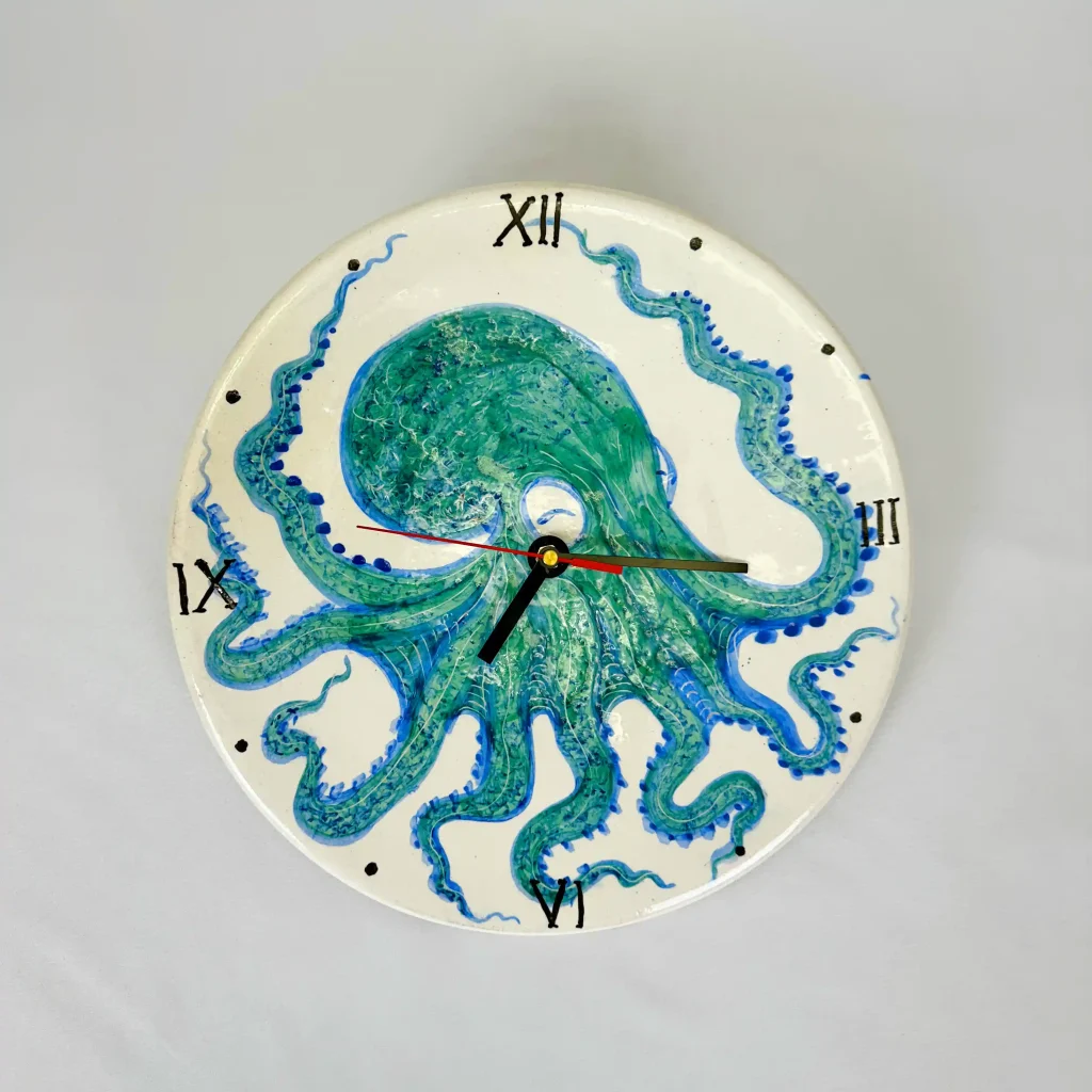 Reloj de la serie Pulpo, pintada a mano